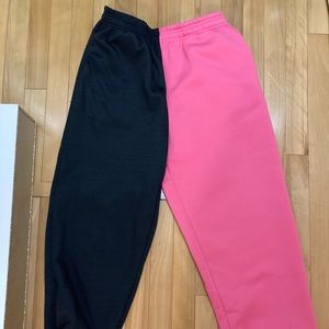 Black & pink sweatpants